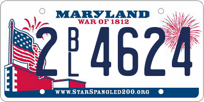 MD license plate 2BL4624