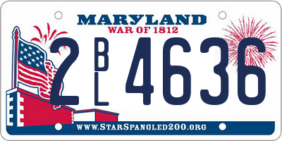 MD license plate 2BL4636