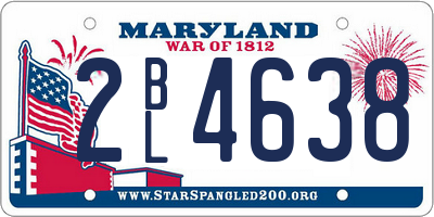 MD license plate 2BL4638