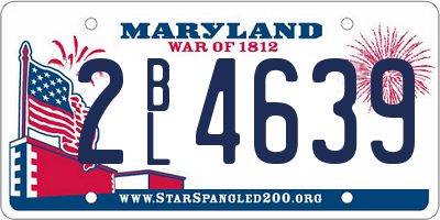 MD license plate 2BL4639