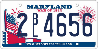 MD license plate 2BL4656
