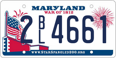 MD license plate 2BL4661