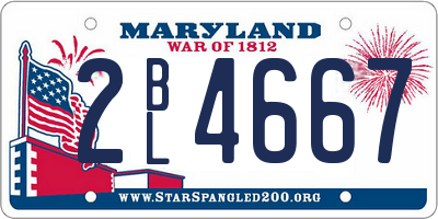 MD license plate 2BL4667