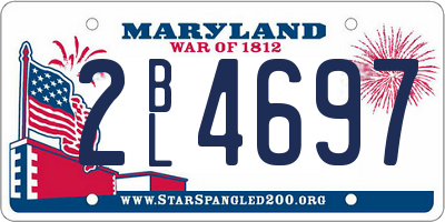 MD license plate 2BL4697