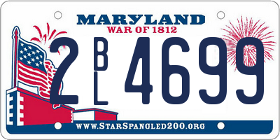 MD license plate 2BL4699