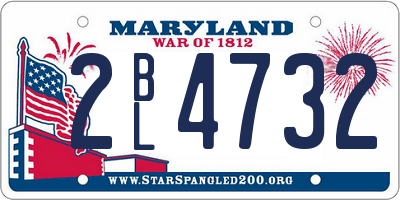 MD license plate 2BL4732