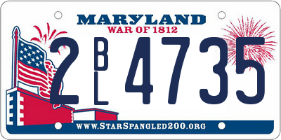 MD license plate 2BL4735