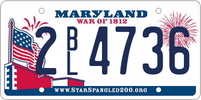 MD license plate 2BL4736