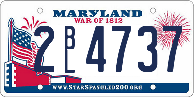 MD license plate 2BL4737