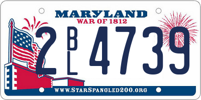 MD license plate 2BL4739