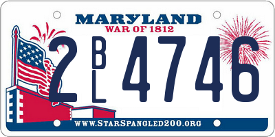 MD license plate 2BL4746