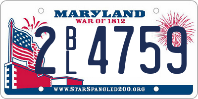 MD license plate 2BL4759
