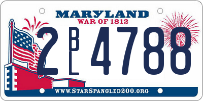 MD license plate 2BL4788