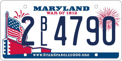 MD license plate 2BL4790