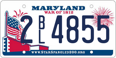 MD license plate 2BL4855