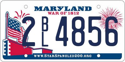 MD license plate 2BL4856