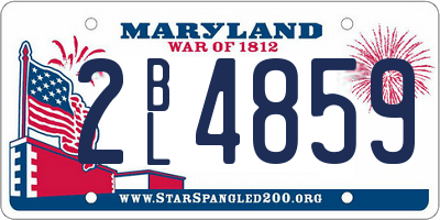 MD license plate 2BL4859
