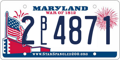 MD license plate 2BL4871