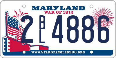 MD license plate 2BL4886