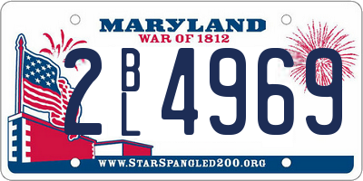 MD license plate 2BL4969