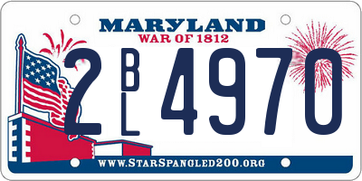 MD license plate 2BL4970