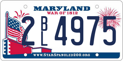 MD license plate 2BL4975