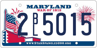 MD license plate 2BL5015