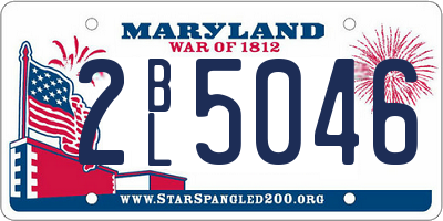 MD license plate 2BL5046