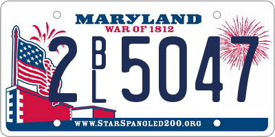 MD license plate 2BL5047