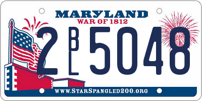 MD license plate 2BL5048