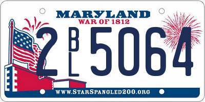 MD license plate 2BL5064