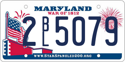 MD license plate 2BL5079