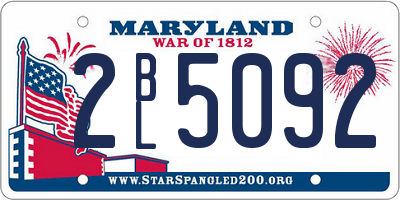 MD license plate 2BL5092