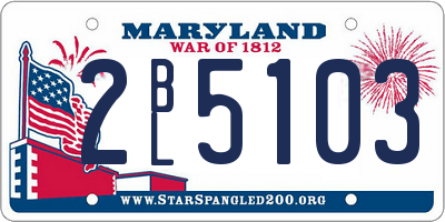 MD license plate 2BL5103