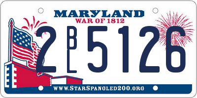 MD license plate 2BL5126