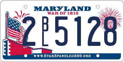 MD license plate 2BL5128