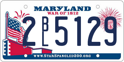 MD license plate 2BL5129