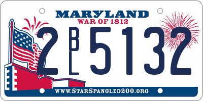 MD license plate 2BL5132