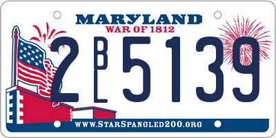 MD license plate 2BL5139