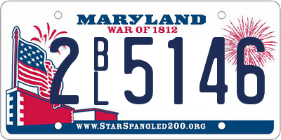 MD license plate 2BL5146