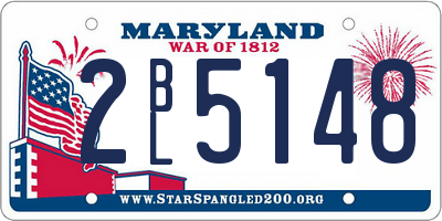 MD license plate 2BL5148