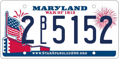 MD license plate 2BL5152