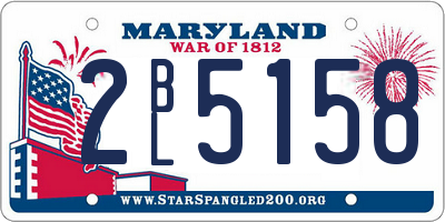 MD license plate 2BL5158