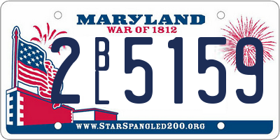 MD license plate 2BL5159
