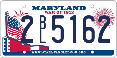 MD license plate 2BL5162
