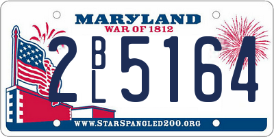 MD license plate 2BL5164