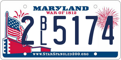 MD license plate 2BL5174