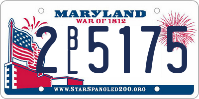 MD license plate 2BL5175