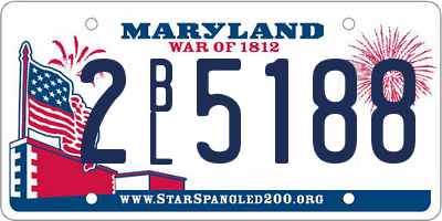 MD license plate 2BL5188