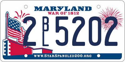 MD license plate 2BL5202
